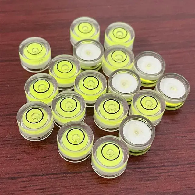 Alt view image 3 of 7 - 10Pcs Bubble Spirit Levels Mini Circular Bullseye Bubble Level Small Round Spirit Level Measuring Layout Tools (10x6mm, Non-Adhesive)