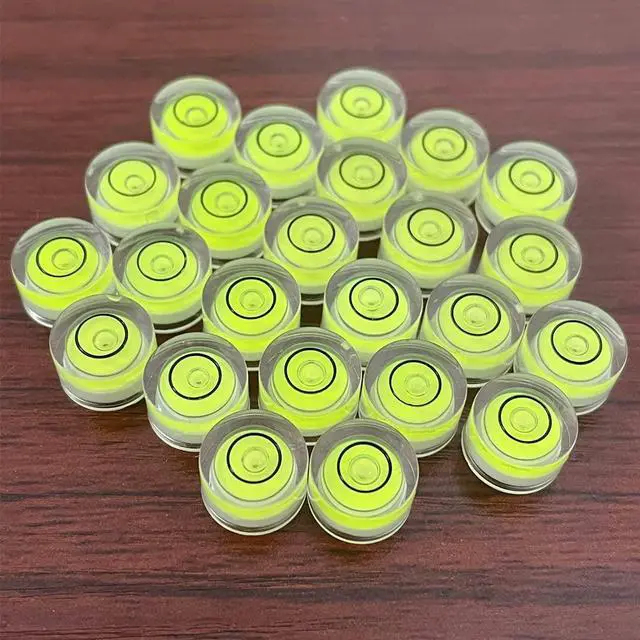 Alt view image 7 of 7 - 10Pcs Bubble Spirit Levels Mini Circular Bullseye Bubble Level Small Round Spirit Level Measuring Layout Tools (10x6mm, Non-Adhesive)