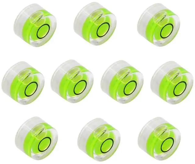 Main image of 10Pcs Bubble Spirit Levels Mini Circular Bullseye Bubble Level Small Round Spirit Level Measuring Layout Tools (10x6mm, Non-Adhesive)
