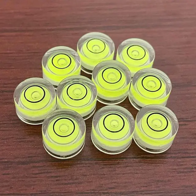 Alt view image 2 of 7 - 10Pcs Bubble Spirit Levels Mini Circular Bullseye Bubble Level Small Round Spirit Level Measuring Layout Tools (10x6mm, Non-Adhesive)
