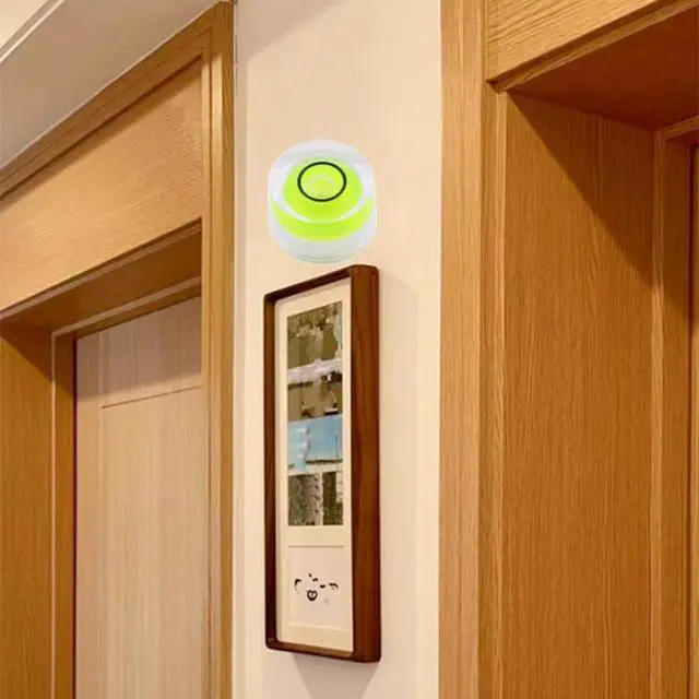 Alt view image 6 of 7 - 10Pcs Bubble Spirit Levels Mini Circular Bullseye Bubble Level Small Round Spirit Level Measuring Layout Tools (10x6mm, Non-Adhesive)