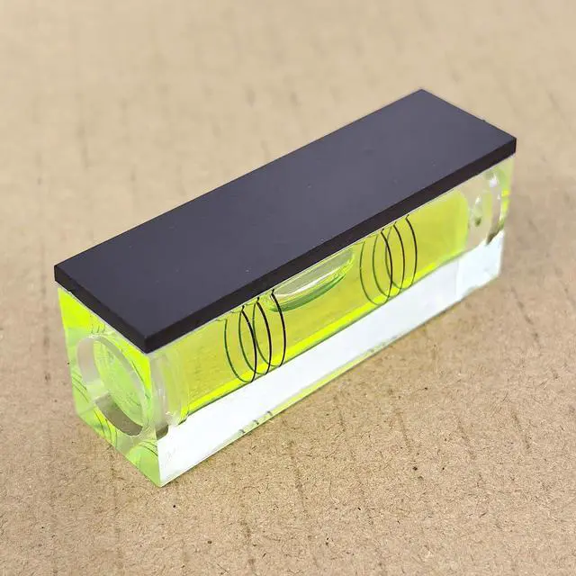 Alt view image 6 of 7 - 2Pcs Square Bubble Spirit Levels with Magnetic Base 52x20x15mm Three Line Bubble Level Measuring Layout Tools Levels