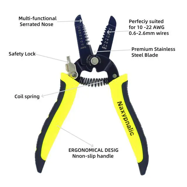 Alt view image 3 of 7 - Wire Stripper, 10-22 AWG Wire Cutter, Stripping Tool | Micro Wire Strippers, Insulated Wire Pliers, Multifunctional Wire Stripping Tool, Wire Stripers 10-22AWG