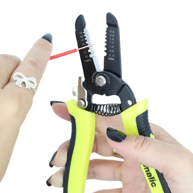 Alt view image 6 of 7 - Wire Stripper, 10-22 AWG Wire Cutter, Stripping Tool | Micro Wire Strippers, Insulated Wire Pliers, Multifunctional Wire Stripping Tool, Wire Stripers 10-22AWG