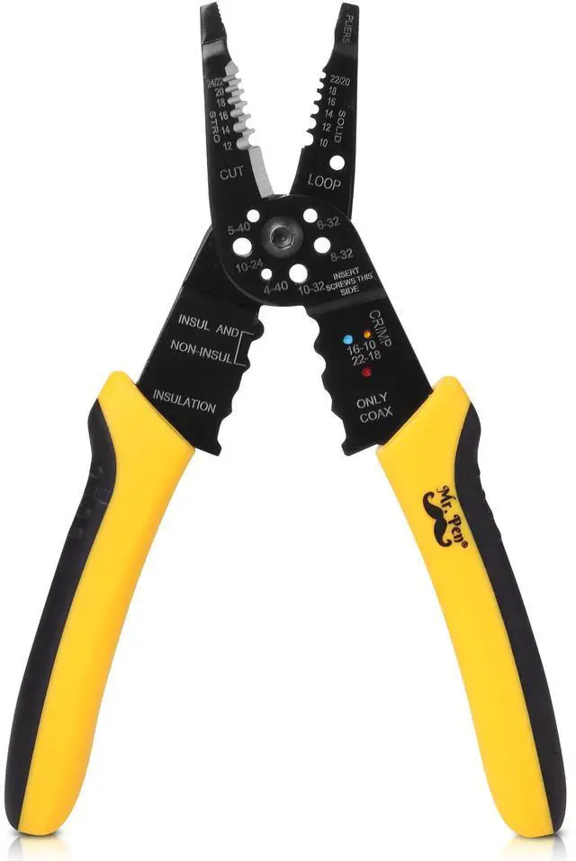 Main image of Wire Stripper, 8 inch, Wire Cutter, Wire Stripper Crimper | Wire Stripping Tool, Cable Stripper, Wiring Tools, Wire Crimping Tool