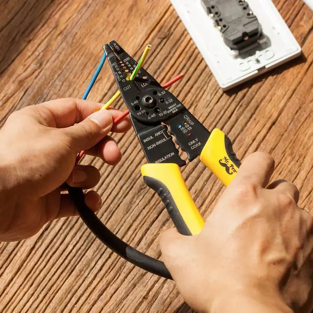 Alt view image 4 of 6 - Wire Stripper, 8 inch, Wire Cutter, Wire Stripper Crimper | Wire Stripping Tool, Cable Stripper, Wiring Tools, Wire Crimping Tool