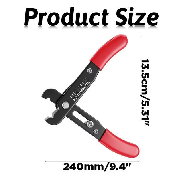 Alt view image 2 of 7 - Wire Cutter Stripper, 5-Inch Adjustable Wire Stripper | Electrical Spring Loaded Strippers and Cutter for Solid and Stranded Wires for Working Technicians Electricians Installers