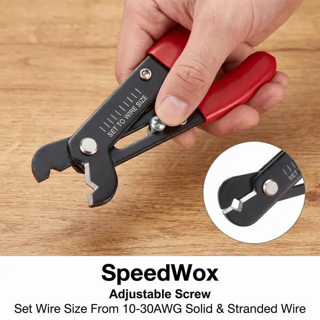 Alt view image 3 of 7 - Wire Cutter Stripper, 5-Inch Adjustable Wire Stripper | Electrical Spring Loaded Strippers and Cutter for Solid and Stranded Wires for Working Technicians Electricians Installers