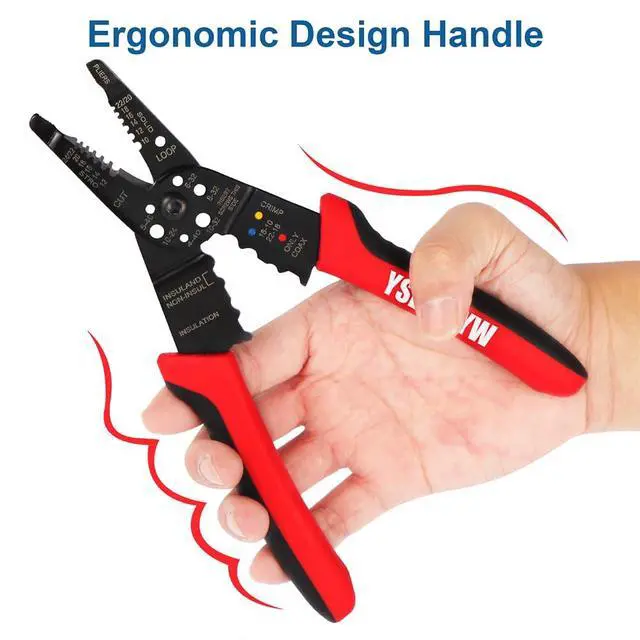 Alt view image 4 of 7 - Wire Stripper, 3rd Generation Wire CrimpingTool, 8IN Professional Wire Strippers Cutter for Stripping, Cutting, Sharpening, Cable Cutting from 10-22 AWG