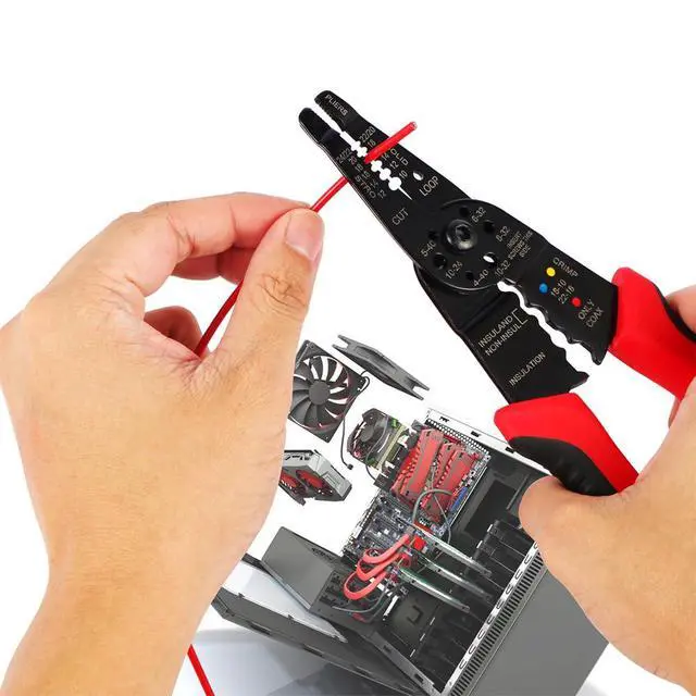 Alt view image 7 of 7 - Wire Stripper, 3rd Generation Wire CrimpingTool, 8IN Professional Wire Strippers Cutter for Stripping, Cutting, Sharpening, Cable Cutting from 10-22 AWG