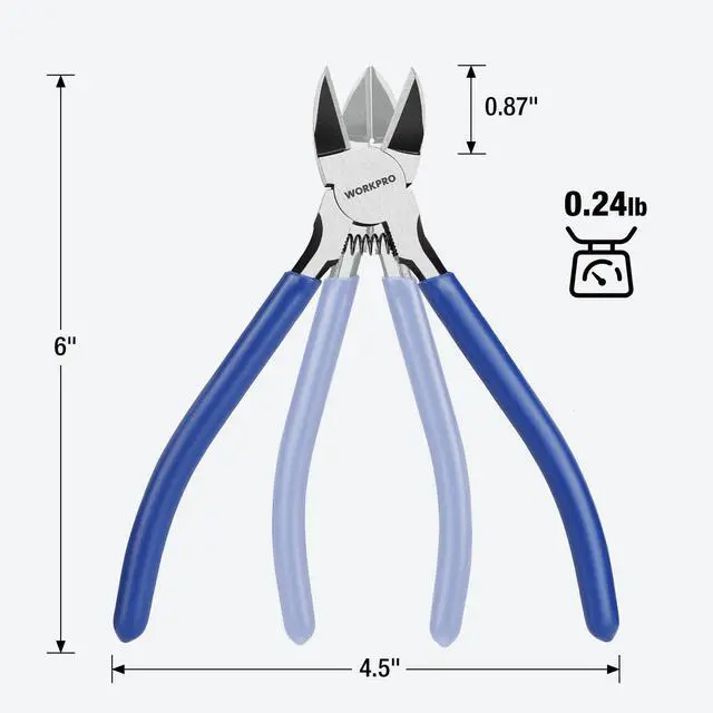 Alt view image 5 of 7 - 2-Pack Wire Cutters, 6 Inch Precision Flush Cutters, Side Cutters | 2-Piece Diagonal Cutters with Carbon Steel, Ergonomic Handles for Crafts, Jewelry Making, Electronics, 3D Print, Floral