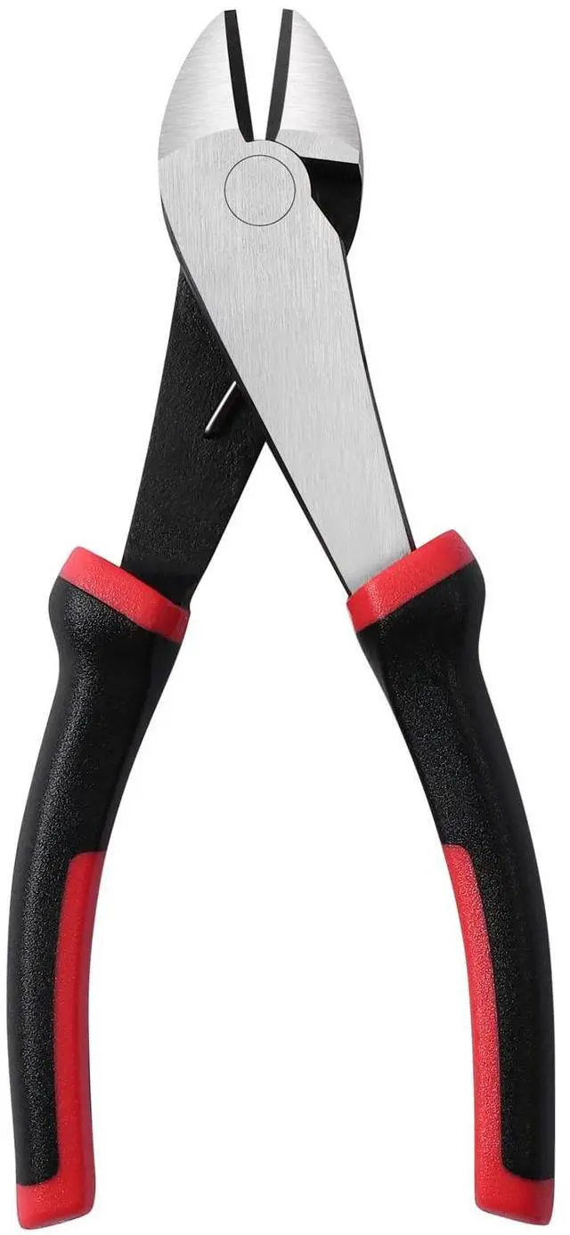 Main image of 7-inch Wire Cutters, Spring-loaded Side Cutters Dikes, Ultra Tough and Durable Diagonal Cutting Pliers in CRV Steel, Heavy Duty Cutting Pliers for Electrical, Artificial Flowers and Homes