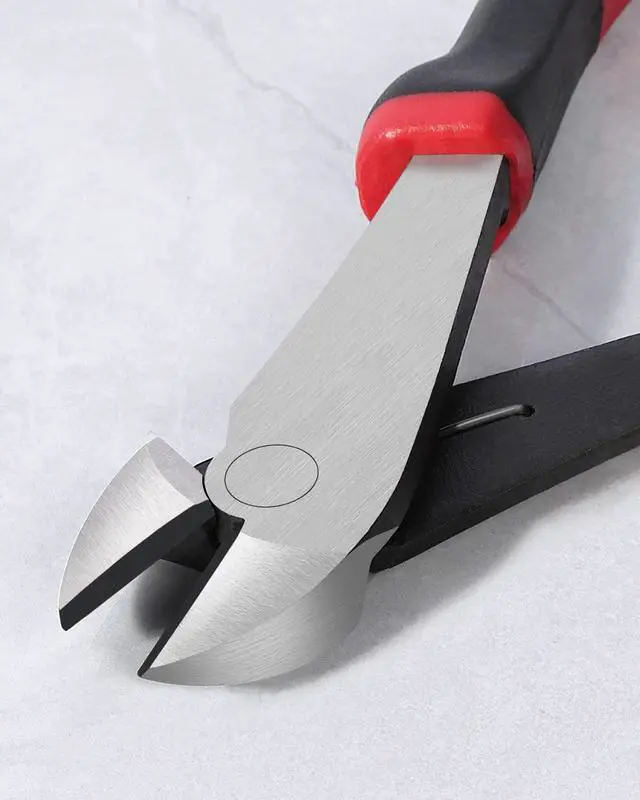 Alt view image 5 of 7 - 7-inch Wire Cutters, Spring-loaded Side Cutters Dikes, Ultra Tough and Durable Diagonal Cutting Pliers in CRV Steel, Heavy Duty Cutting Pliers for Electrical, Artificial Flowers and Homes