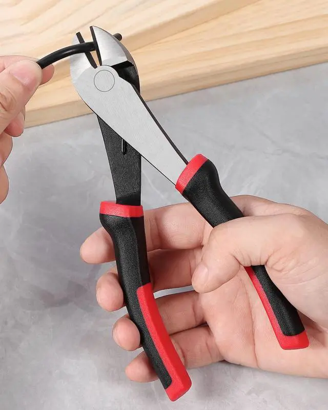 Alt view image 6 of 7 - 7-inch Wire Cutters, Spring-loaded Side Cutters Dikes, Ultra Tough and Durable Diagonal Cutting Pliers in CRV Steel, Heavy Duty Cutting Pliers for Electrical, Artificial Flowers and Homes