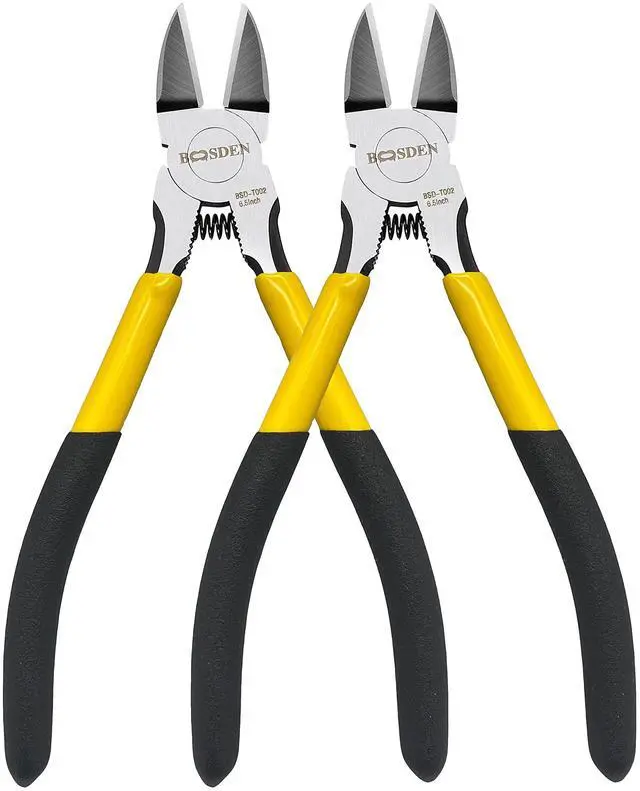 Main image of Wire Cutter 6.5 inch Cutting Pliers Diagonal Cutter Snipper 2 Pack | Spring Loaded Flush Cutter Dike for Crafting, Artificial Flower Jewelry Making, Flush Cut Pliers Floral Wire Cutter Dyke Snip
