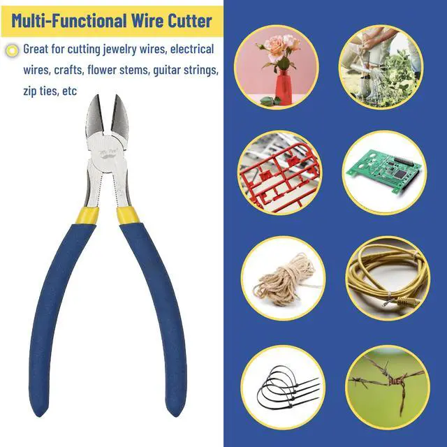 Alt view image 5 of 7 - Wire Cutter, 6 Inch, Wire Cutters, Diagonal Wire Cutters | Flush Cutter, Nippers, Side Cutters, Flush Cutters, Diagonal Cutter, Cutting Pliers, Floral Wire Cutter, Wire Pliers