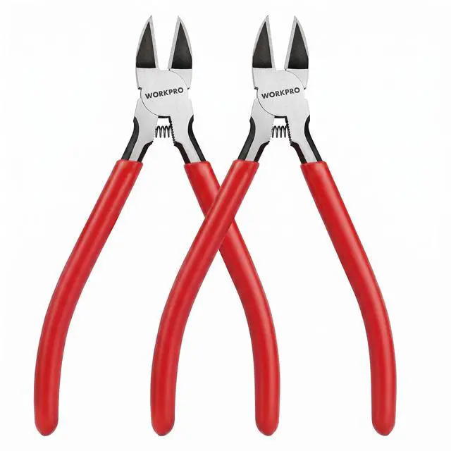 Main image of 2 Pack Wire Cutters, 6 Inch Precision Flush Cutters, Side Cutters | 2-Piece Diagonal Cutters with Carbon Steel, Ergonomic Handles for Crafts, Jewelry Making, Electronics, 3D Print, Floral