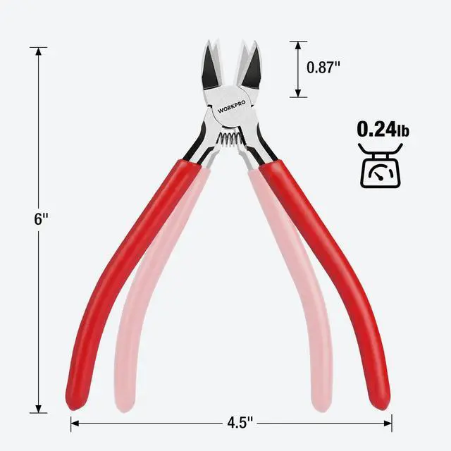 Alt view image 2 of 7 - 2 Pack Wire Cutters, 6 Inch Precision Flush Cutters, Side Cutters | 2-Piece Diagonal Cutters with Carbon Steel, Ergonomic Handles for Crafts, Jewelry Making, Electronics, 3D Print, Floral