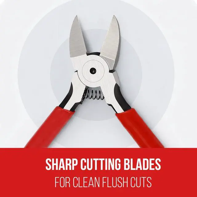 Alt view image 4 of 7 - 2 Pack Wire Cutters, 6 Inch Precision Flush Cutters, Side Cutters | 2-Piece Diagonal Cutters with Carbon Steel, Ergonomic Handles for Crafts, Jewelry Making, Electronics, 3D Print, Floral