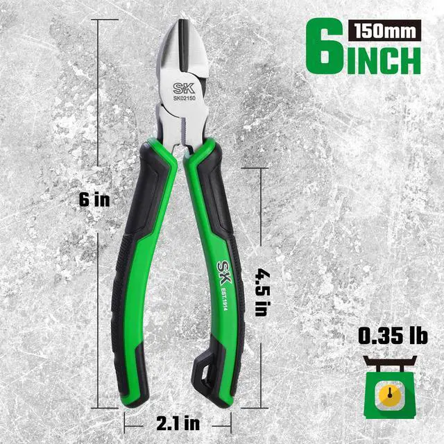Alt view image 3 of 7 - 6'' Side Cutters, High Leverage Diagonal Cutting Pliers, Wire Cutters | Laser Hardened Cutting Edges, Hot Rivet, Ergonomic Anti-slip Handle for Comfortable Grip, High Carbon Steel