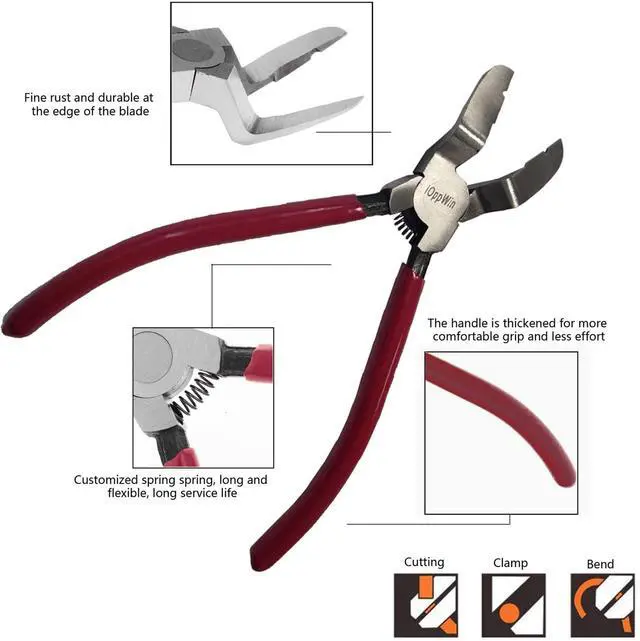 Alt view image 3 of 7 - Red Pliers Mutipurpose Diagonal Cutting Pliers Wire Flush Cutters Car Push Retainer Rivet Trim Clip Pry Puller Clips Panel Assortments Puller Auto Body Tools