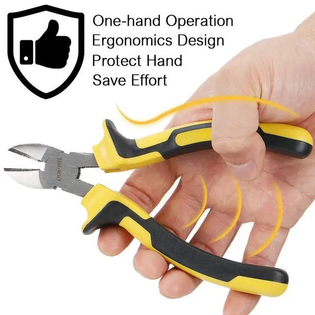 Alt view image 3 of 7 - 6 Inch Diagonal Cutting Pliers Diagonal Wire Cutters | Durable Nickel Chromium Steel Construction for Electricians and Homes