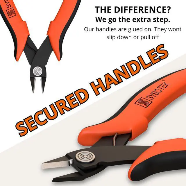 Alt view image 5 of 7 - Flush Cutters Precision Wire Cutters for Fiber Optics, Electronics and Jewelry Making tool Mini Diagonal Cutting Pliers Perfect for Zip Ties, Electrician Tool, Small Wire, crafting and more