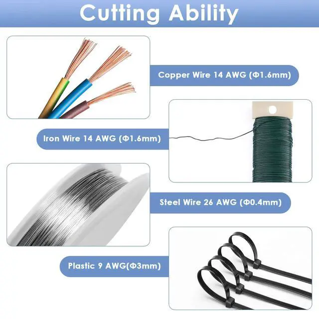 Alt view image 3 of 7 - Wire Cutters, Small Side Cutters for Crafts, Flush Cutting Pliers for Jewelry Making, Floral Wire Cutters for Artificial Flowers, Zip Tie Cutters for Cable Tie, Wire Cutting Tool for Guitar Strings