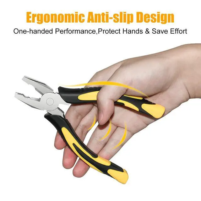 Alt view image 7 of 7 - Lineman's Pliers Combination Pliers 6 Inch & 8 Inch with Wire Cutter | for Quickly Removal of Damaged or Rusted Fasteners,Strong Cutting Force,Labor-saving Design