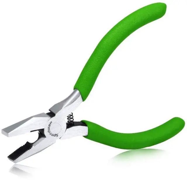 Main image of Mini Lineman's Pliers with Cutter, Serrated Jaw for Jewelry Craft | Multi Use Combination Pliers, Thin Side Cutters, Micro Fine Precision Tips, Wire Cutting & Gripping, for Beading, Hobby, DIY