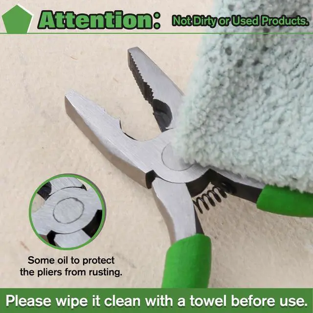Alt view image 7 of 7 - Mini Lineman's Pliers with Cutter, Serrated Jaw for Jewelry Craft | Multi Use Combination Pliers, Thin Side Cutters, Micro Fine Precision Tips, Wire Cutting & Gripping, for Beading, Hobby, DIY