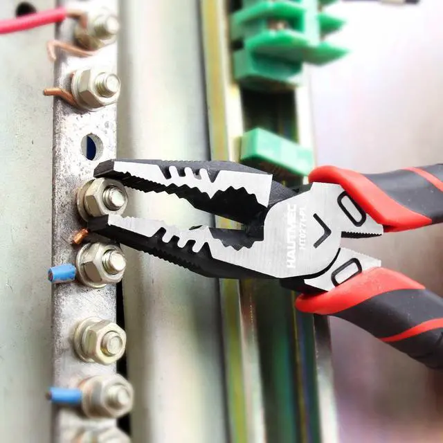 Alt view image 6 of 6 - 9" Linesman Pliers High Leverage Combination Pliers Multifunctional Heavy Duty Lineman Tools HT0271-PL