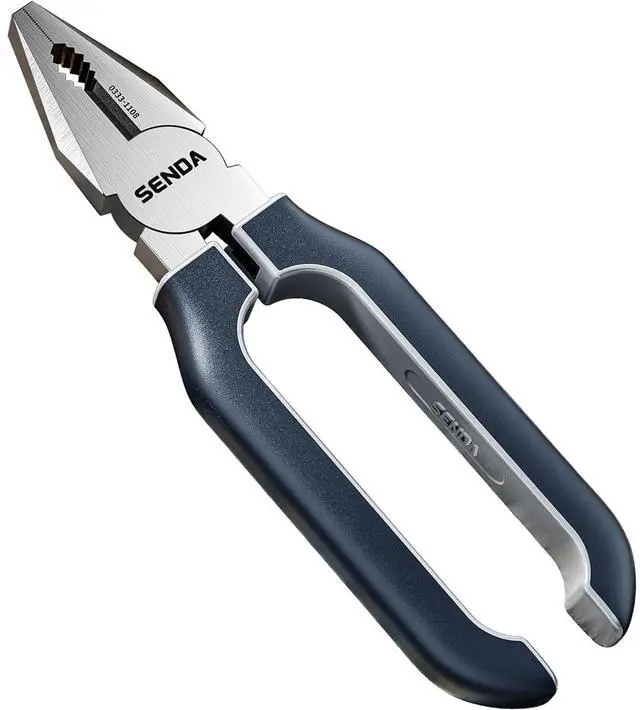 Main image of 8" Lineman Pliers, High Leverage Combination Pliers, Heavy-Duty CRV Steel with Wire Cutter & Soft Grip Handle