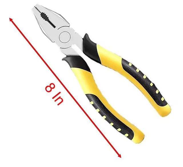 Alt view image 2 of 5 - Wire Cutting Pliers, 8 Inch Length High Manganese Steel Heavy Duty Vice Grip with Anti Slip Rubber Sleeve (1)