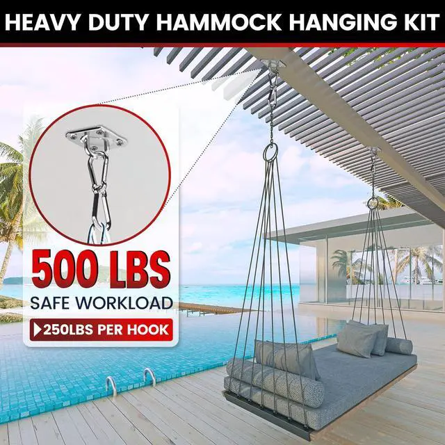 Alt view image 2 of 7 - 304 Stainless Steel Pad Eye Snap Hook, M5 Ceiling Hook 500Lb,8Pcs | Hanging Kit with Screws for Hammock Chair Swing, Yoga Gym Equipment, Sun Shade Sail, Plant Hangers & Marine Boat Hardware