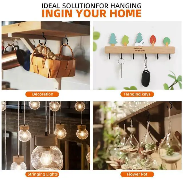 Alt view image 3 of 7 - 84PCS Self-Drilling Drywall Anchors with Screws Kit - 4PCS Screw Hooks for Hanging Outdoor String Lights, Plants, Christmas Patio Lights, No Drill Required, Holds Up to 66 lbs