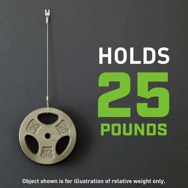 Alt view image 2 of 7 - 25 lb. Drywall Picture Hanger with Spot Markers, Heavyweight Hanging Solution for Room Decor and Office Decor, Including Mirrors or Large Art 4 Pack