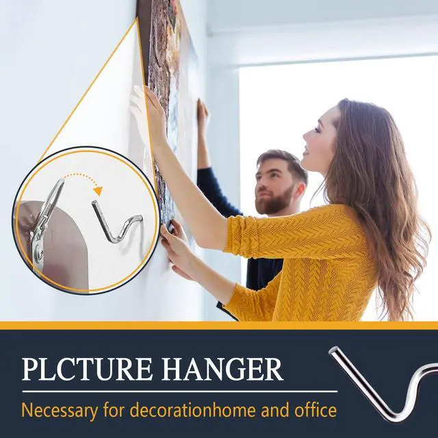 Alt view image 2 of 7 - Picture Hanger Super Hook 30PCS,High-Quality Steel Picture Hanger Hercules Hooks