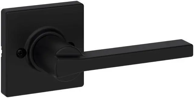 Main image of Casey Dummy Door Handle, Single Sided Lever for Closets, French Double Doors, and Pantry, Matte Black Non-Turning Reversible Interior Push/Pull Lever, with Microban Protection (1 count)