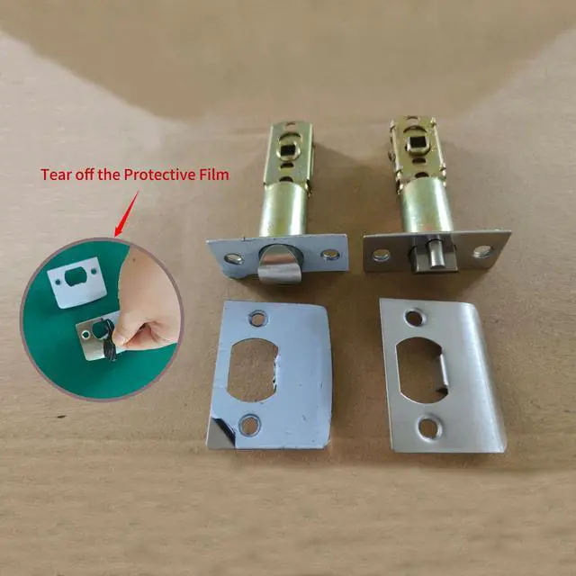 Alt view image 5 of 7 - 1 Pack of Lever Keyed Entry Door Lever Handle Lock, Universal Door Knob Hardware,Nickel Brushed Color (MR802ET)