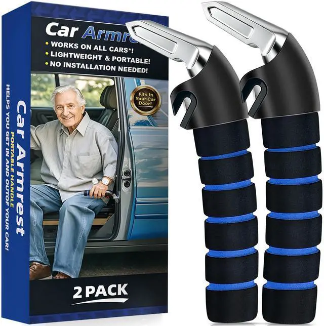 Main image of 2Pack Car Door Handle for Elderly Car Handle Assist Support Multifunction for Seniors and Handicapped