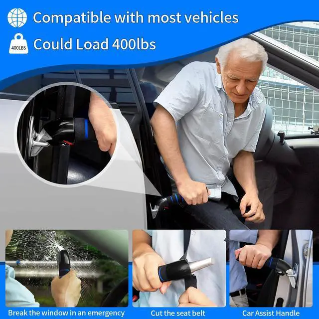 Alt view image 4 of 7 - 2Pack Car Door Handle for Elderly Car Handle Assist Support Multifunction for Seniors and Handicapped