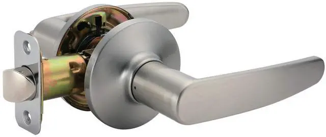 Main image of Easy Installation Straight Door Lever, Passage, Satin Nickel, 1-Pack