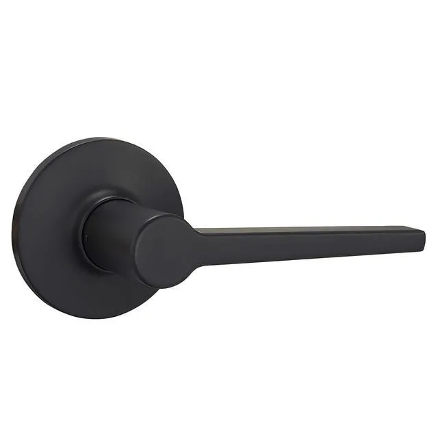 Alt view image 2 of 4 - Manchester Passage Lever Door Handle - Keyless, Reversible, Fits 1-3/8" to 1-3/4" Doors, Adjustable Latch, Matte Black, 1-Pack