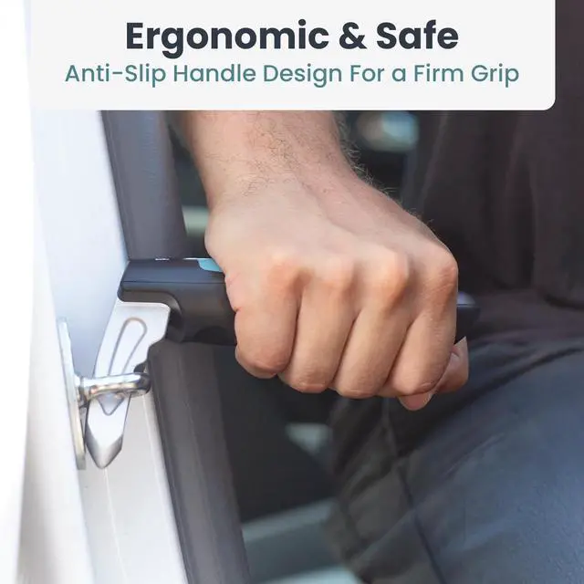 Alt view image 7 of 7 - Car Door Handle for Elderly (2 Pack) Car Cane Assist Handle with Anti-Slip Grip, Steel Hook for Secure Latch Fit, Supports Up to 300 lbs, Easy Tool-Free Use