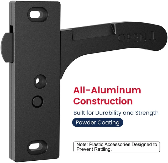 Alt view image 2 of 7 - Aluminum RV Screen Door Latch Right Handle Replacement Accessories | Aluminum Right Handle, Replaces Fragile Plastic Latch, Complete Durable Latch Kit, Travel Trailer Interior Parts& Accessories