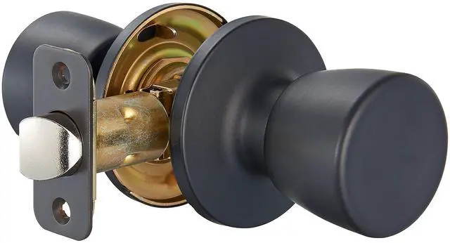 Main image of Tulip Door Knob, Passage, Easy Installation, Matte Black