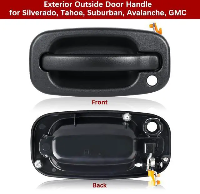 Alt view image 2 of 7 - Exterior Outside Door Handle Front Left Driver Side for 1999-2007 Chevy Silverado, Tahoe, Suburban, Avalanche, GMC Sierra, Yukon Denali, Cadillac Escalade 77261 15034985