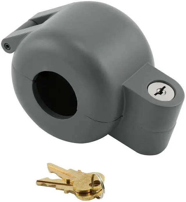 Main image of Door Knob Lock-Out Device, Keyed Alike, Diecast, Gray (1 Set)