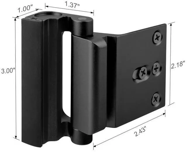 Alt view image 7 of 7 - Front Door Locks for Kids Safety High Home Security Door Lock Reinforcement | Withstand 800 lbs, Child Proof Door Locks Night Top Flip Latch